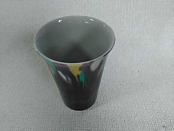 ビアカップ　紫紺釉彩 2枚目の画像