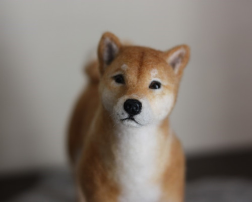 羊毛フェルトリアル 柴犬 羊毛フェルト mon＊ange ぴのこ 通販