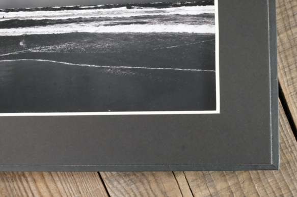 A4 美術照片 016 海岸波浪天空雲霧面板飾面單色黑白照片室內照片銷售郵購 第6張的照片