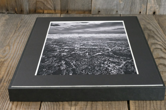 A4 美術照片 017 海岸波浪天空雲霧面板飾面單色黑白照片室內照片銷售郵購 第7張的照片