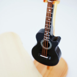 【黑色缺角吉他】mini guitar 質感迷你居家擺飾禮物 音樂人 模型 第6張的照片