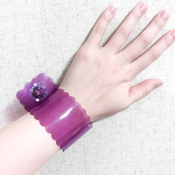 PVCカフバングル purple バングル・リストバンド purple.y 通販