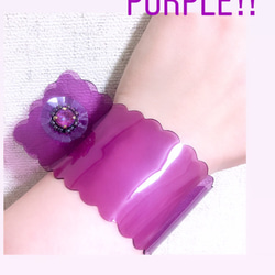 PVCカフバングル　purple 2枚目の画像