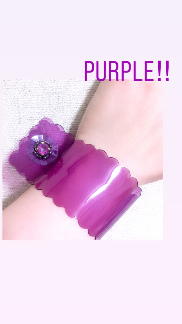 PVCカフバングル　purple 2枚目の画像