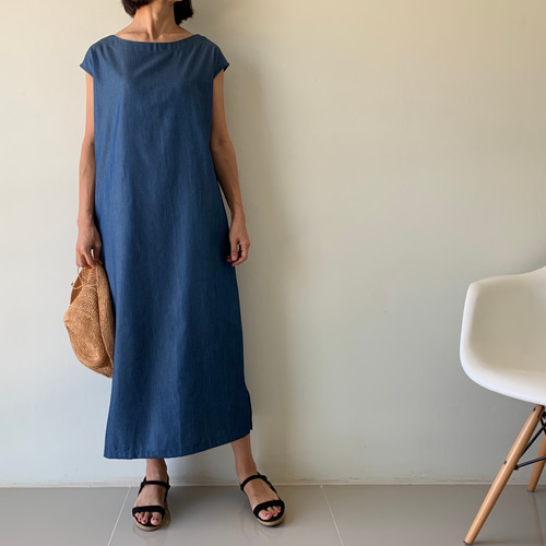 美品⁂センソユニコ⁂デニムロングワンピース ジャンスカ 切替