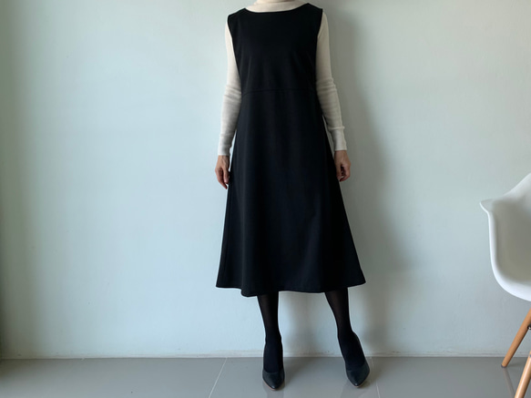 ドーリーなサロペットスカート オールインワン　黒　ジャンパースカート110 5枚目の画像