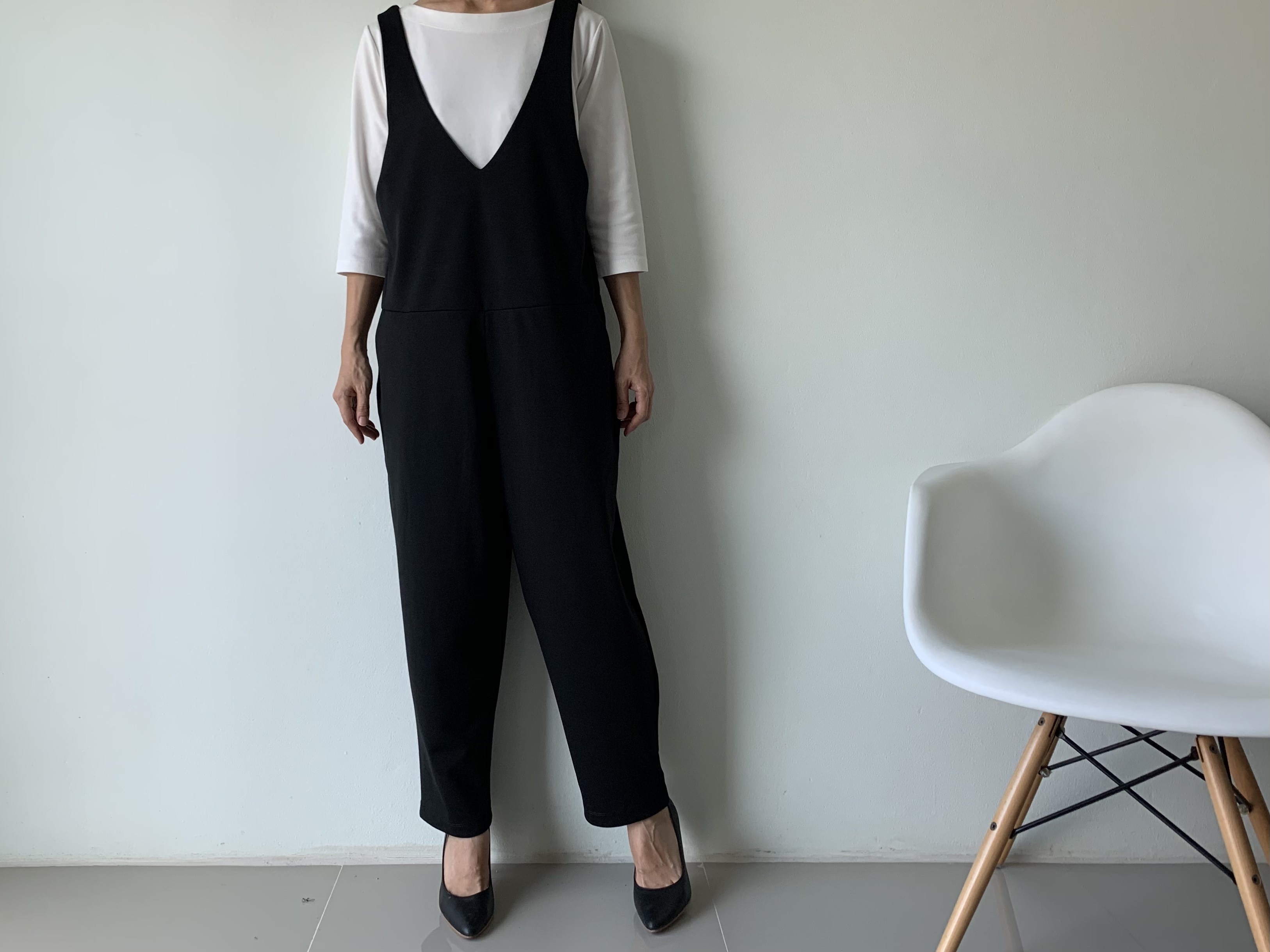 パンツ CFT. suspender wrap saropetto PT/black suspender wrap saropetto PT/black