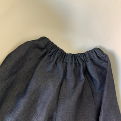 デニムの堅さを和らげたラインデニムコットン。着回し力×都会的リラックスワイドパンツ。　濃紺色 10枚目の画像