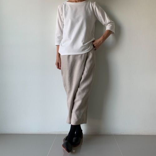 Leh (レー)  巻きスカートリネンパンツ Leh (レー) 巻きスカートリネンパンツ パンツ - パンツ