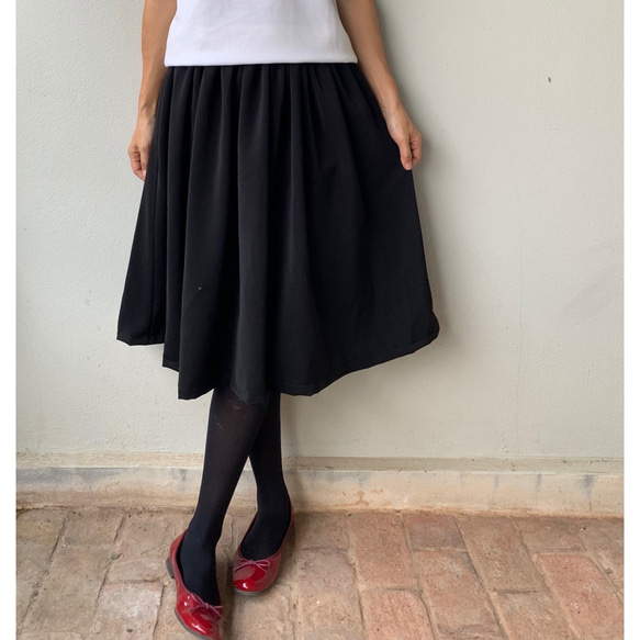 　chika　様専用ページ　黒フレアギャザースカートとジャケット 入学式    フォーマル セットアップ スーツ 8枚目の画像