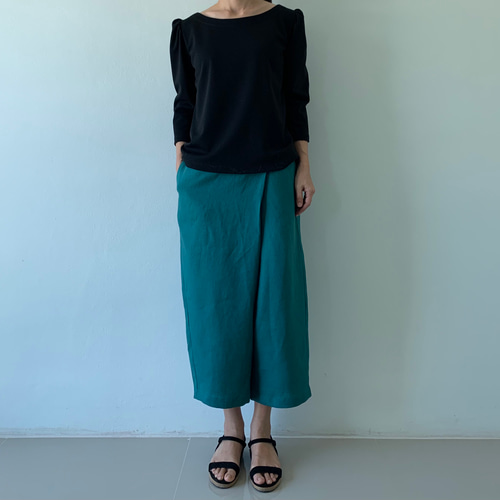 Zaku.Block ペインティング リネンズボン ロングパンツ