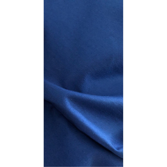 青 ブルー ハイウエストガウチョパンツ  ストレッチ ハンドメイド ワイドパンツ  ロング 5枚目の画像