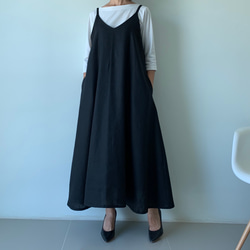 ハンドメイド❣️リネン100%ブラック もんぺパンツ 1_02ebe4910c5fc1f17a9c21948af9
