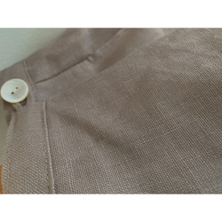 残り2着限定色を変更して再発売 巻きスカート風なペグトップパンツ リネン  麻  アンクル丈 2枚目の画像