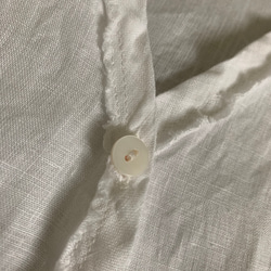 数量限定 リネン 麻 白色 ボタンジャケット 七分袖 ボレロ カーディガン 7枚目の画像