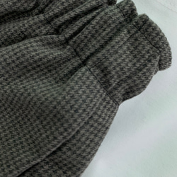 1枚のみミモレ丈 フレアギャザースカート  シンプル  チェック　ギンガムチェック   ウール 6枚目の画像