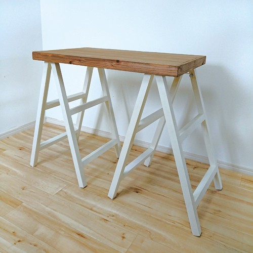 アトリエデスク / ラダーデスク / 折りたたみデスク 【国産紀州材使用　無垢 】