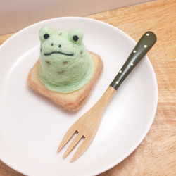Woolfelting Ice-cream Toast_Mint Chocolate Frog 4枚目の画像