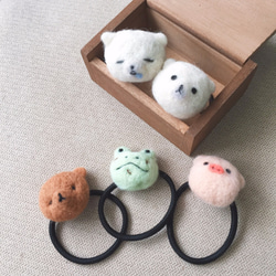 Woolfelting Mint Chocolate Frog Hair Accessories 5枚目の画像