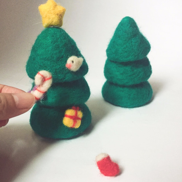 我的聖誕樹_動手裝飾羊毛氈聖誕樹+飾品組合(可客製化) 第2張的照片