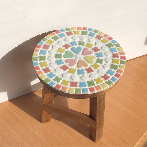 飾り台/プランターテーブル/花台/サイドテーブル パステルカラー 美濃