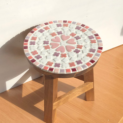 飾り台/プランターテーブル/花台/サイドテーブル ピンク＆パープル