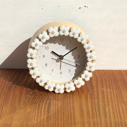 【人気】美濃焼の目覚まし時計　ホワイトパール 6枚目の画像