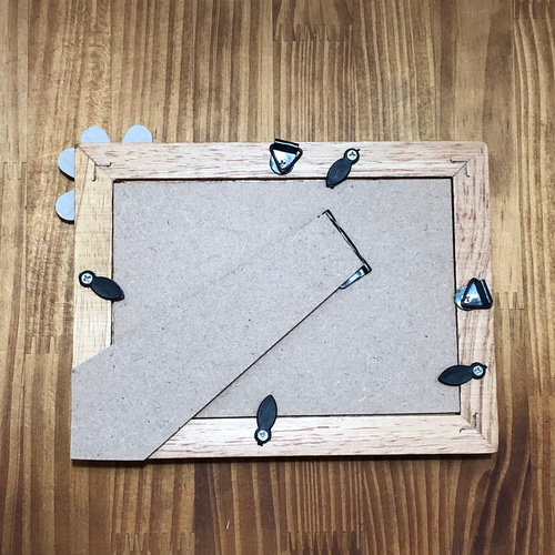 幸せを呼ぶ♫四つ葉のクローバーのフォトフレーム 木製写真立て 美濃焼