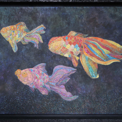 闇を泳ぐ 日本画P50号 絵画 石井里枝 通販 2584512｜Creema