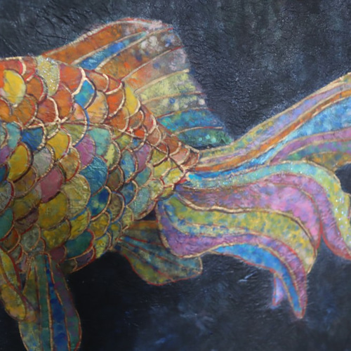 油絵F20号 蛍と舞う 油絵F20号 蛍と舞う 油絵F20号 蛍と舞う 油彩額