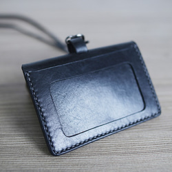 藝創小間 | 橫式黑色植鞣革證件套識別證卡套零錢包 第1張的照片