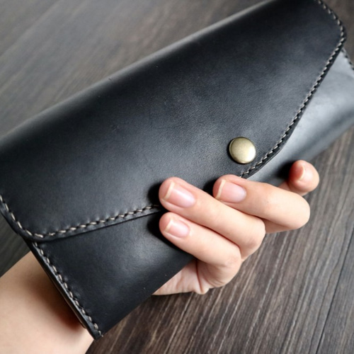 NATIVE 【カード入れ36枚/黒/ブラック】長財布 革 栃木レザー 長財布 