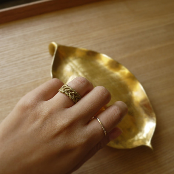 【Choccy Jewelry】純銀麥穗編織戒指 第3張的照片