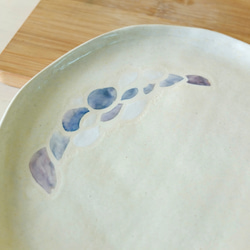 ブルーセレニティフィーリング陶器プレート/ディナープレート/プレート限定手作り 2枚目の画像