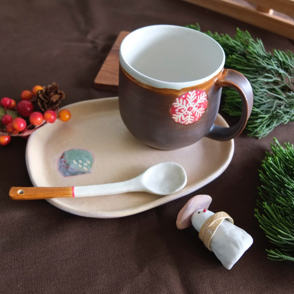 白冬雪花 咖啡杯盤組 聖誕禮物 第2張的照片