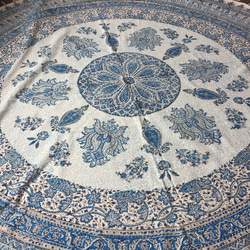 円形サイズペルシャ絨毯風の布更紗180cm×180cmテーブルクロススファーカバー 2枚目の画像