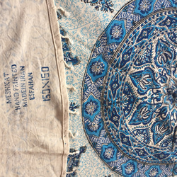 円形サイズペルシャ絨毯風の布更紗150cm×150cmテーブルクロススファーカバー 3枚目の画像