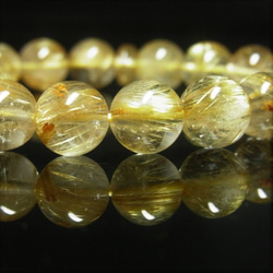 おすすめ 現品一点物 ゴールド タイチンルチル ブレスレット 勾玉 ルチル 金針水晶 数珠 １０ミリ ３０ｇ Ｍｒｂ７ 2枚目の画像