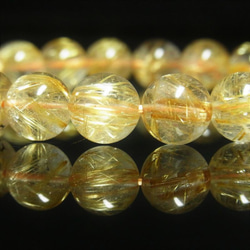 現品一点物 ゴールドルチル ブレスレット 金針水晶 数珠 １０ミリ ２９ｇ ＧＫＲ２３財をもたらす天然石 ルチル 10枚目の画像