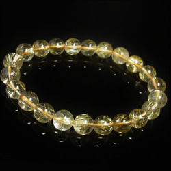 透明度抜群 現品一点物 ゴールドルチル ブレスレット 金針水晶 数珠 １０ミリ ３２ｇ ＳＧＲ２４ 最強金運 パワー 3枚目の画像