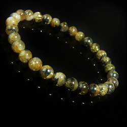 お買い得 現品一点物 太陽放射ルチル ブレスレット 金針水晶 数珠 ７ミリ １４ｇ ＴＨＲ３６ ヘマタイト 最強運気 2枚目の画像