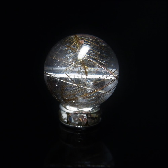 透明度抜群 現品一点物 シルバールチル １粒売り 銀針水晶 １４ミリ ４ｇ Ｓｒｔ８ シラー 虹入り レインボー 厳選 5枚目の画像