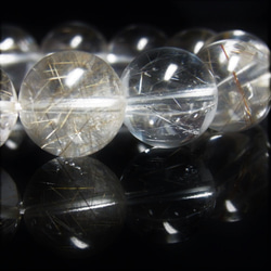 お試し価格 一点物 シルバールチル ブレスレット １４－１５ミリ ＯＳｉｒ３２ 銀針水晶 天然石 数珠 開運招来 6枚目の画像