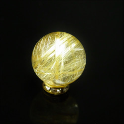 現品一点物 1粒売り ゴールドルチル クォーツ 虹入り金針水晶 １４ミリ ＳＰＲ６ ハンドメイド 天然石 パワーストーン 5枚目の画像