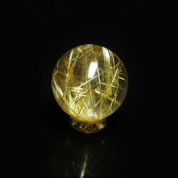 イチオシ 現品一点物 1粒売り ゴールドルチル クォーツ 虹入り金針水晶 １４ミリ ＳＰＲ１２ ハンドメイド 天然石 2枚目の画像
