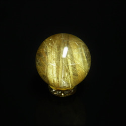【店長イチオシ】 現品一点物 1粒売り ゴールドルチル クォーツ 金針水晶 １４ミリ ＳＰＲ１４ ハンドメイド 天然石 2枚目の画像