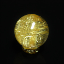 【店長イチオシ】 現品一点物 1粒売り ゴールドルチル クォーツ 金針水晶 １４ミリ ＳＰＲ１４ ハンドメイド 天然石 3枚目の画像