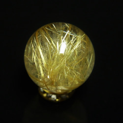 現品一点物 １粒売り ゴールドルチル クォーツ 金針水晶 １４ミリ ＳＰＲ１５ ハンドメイド 天然石 パワーストーン 3枚目の画像