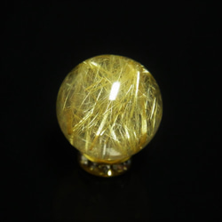 現品一点物 １粒売り ゴールドルチル クォーツ 金針水晶 １４ミリ ＳＰＲ１５ ハンドメイド 天然石 パワーストーン 6枚目の画像