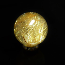 イチオシ 現品一点物 1粒売り レインボーゴールドルチル クォーツ 虹入り金針水晶 １４ミリ ＳＰＲ１１ ハンドメイド 6枚目の画像